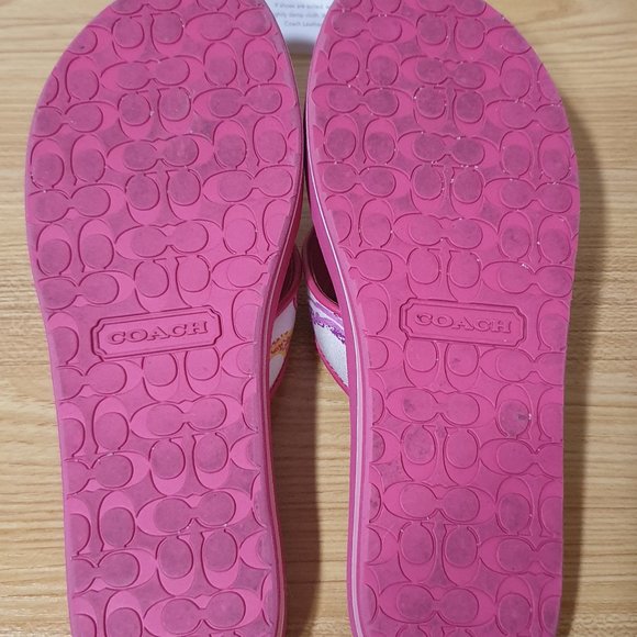 COACH JOLIE POPPY Flip flops 6.5 - Picture 4 of 5